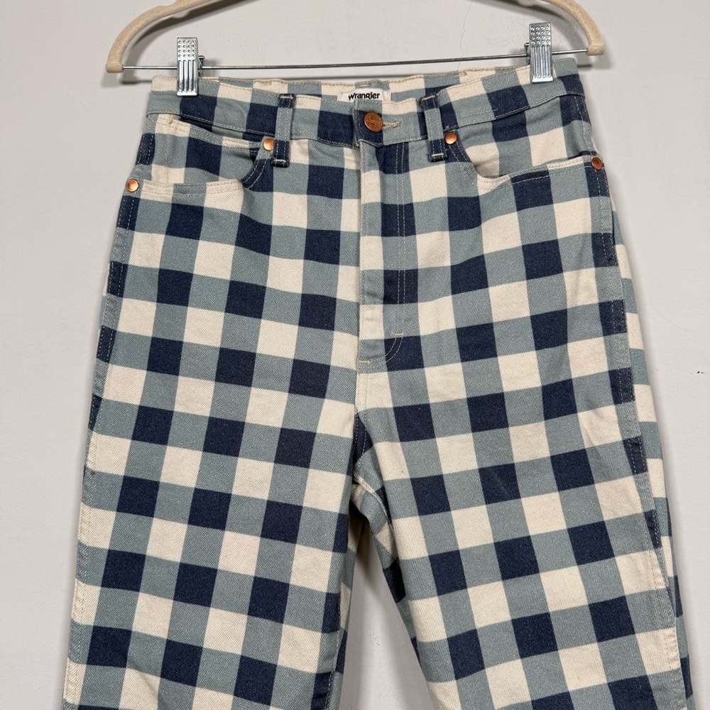 Wrangler Wrock 672 Gingham Cropped Jeans, Size 29, Great Condition! - Picture 6 of 15